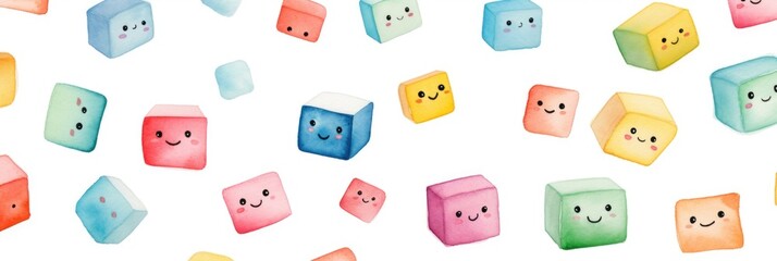 Children's Pattern Colored Cubes