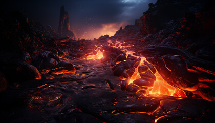 volcano lava. 