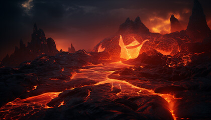 volcano lava. 