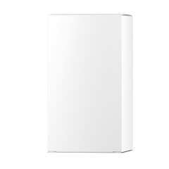a image of a white cardboard box isolated on a white background