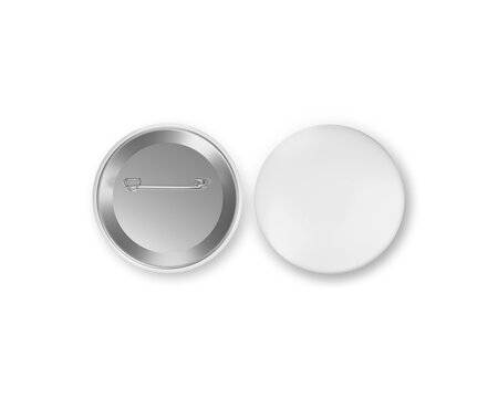 An image of a White Button Pins isolated on a white background