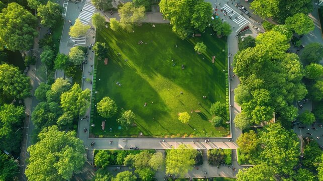 green public spaces, award winning photography, copy space, 16:9