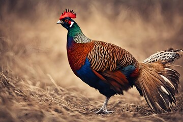 Fototapeta premium Pheasant Rooster Animal Aves Avian