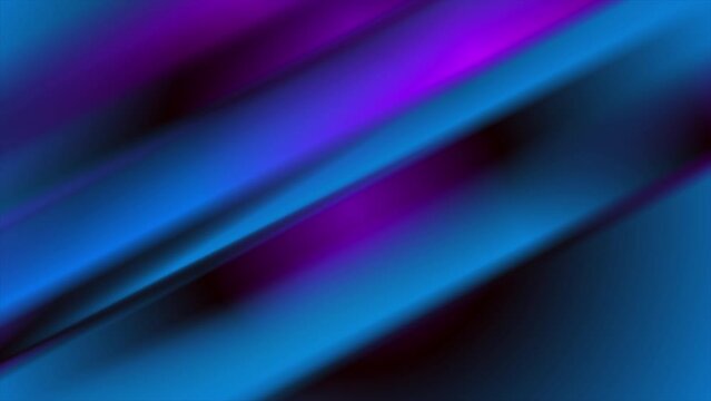 Blue violet smooth glossy stripes abstract modern tech background. Seamless looping concept motion design. Video animation Ultra HD 4K 3840x2160