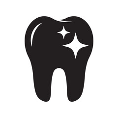 Tooth whitening icon, vector icon.