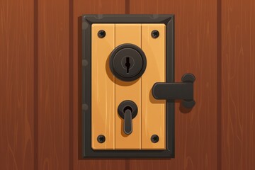 Wooden Door With Lock