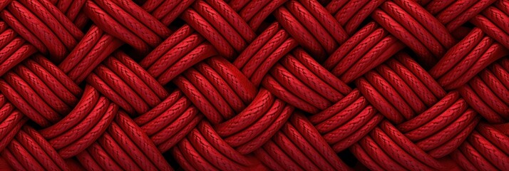 Red rope pattern seamless texture - obrazy, fototapety, plakaty