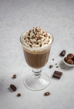 Mocha Coffee with Chocolate Shavings