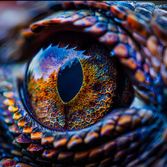 close up of dragon eye