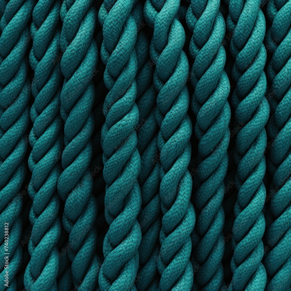 Wall mural Teal rope pattern seamless texture - Wall murals