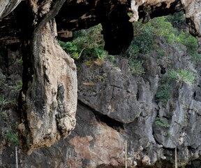 Limestone cave at James Bond Island at Phuket Bay Thailand