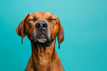Large Brown Dog Resting With Eyes Closed