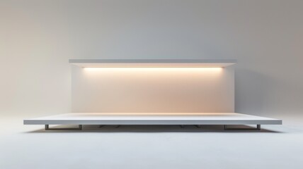 Minimalist Exhibition Stand with Focus Light - Modern design and clean backdrop