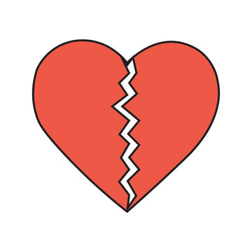 Broken Heart icon vector image. Suitable for mobile application web application and print media.