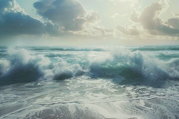 ocean breaks on shore