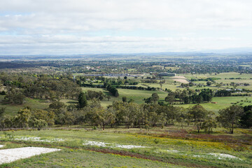 View over the town of Bathurst from Mount Panorama