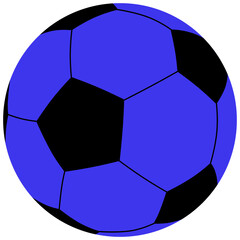 Blue soccer ball icon without background