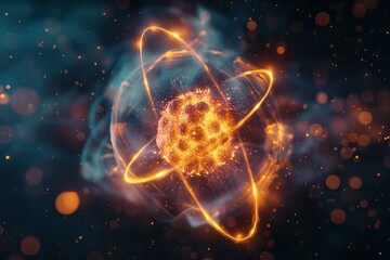 uranium atom decay - obrazy, fototapety, plakaty
