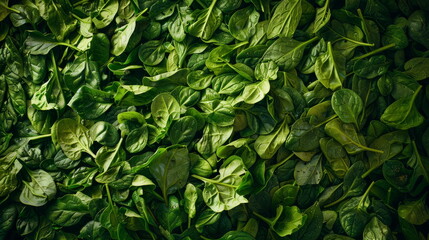 Lush Green Organic Spinach Texture
