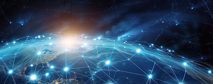 Concept Elements Global internet around the world. Future internet concept.