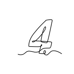 One Line Drawing numbers 