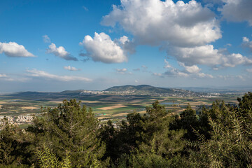 View of the Lower Galilee from the Mount Precipice, Nazareth, Israel	
