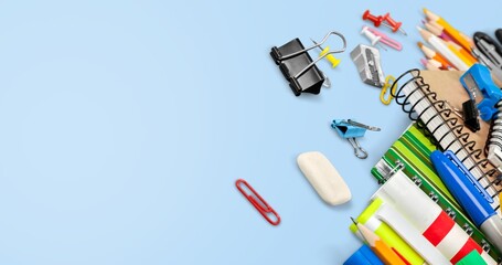 School Stationery, Pencils set on the desk