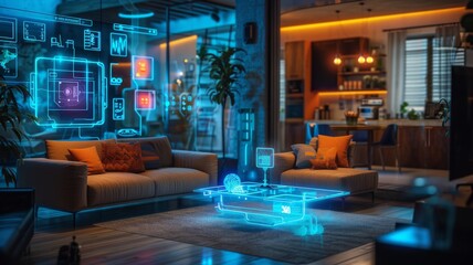 Futuristic Smart Home Interface Concept - Experience the ultimate control and convenience with this futuristic smart home interface concept. Interactive and intuitive, it represents the pinnacle of ho