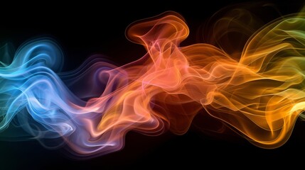 Amoled phone wallpaper design with mesmerizing display of a special setting wiith vibrant light, smoke, beautiful objects dancing in abstract swirls like a symphony of color.