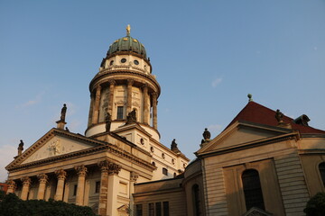 Fototapeta na wymiar French Friedrichstadtkirche at the Gendarmenmarkt in Berlin, Germany