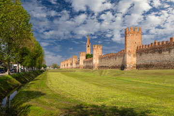 Ancient walls of Montagnana, Padova province, Veneto, Italy