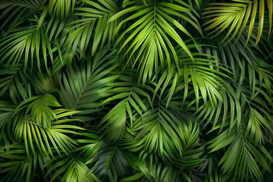 Palm leaves background Creating a tropical and exotic atmosphere Perfect for themes of summer Relaxation And natural beauty