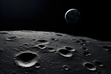 Surface of the Moon, moon, lunar, luna surface, photo of the surface on the moon - obrazy, fototapety, plakaty