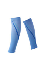 Close-up shot of a pair of compression gaiters. Blue medical compression gaiters for the prevention...