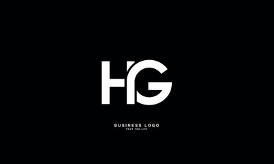 HG, GH, H, G, Abstract Letters Logo Monogram