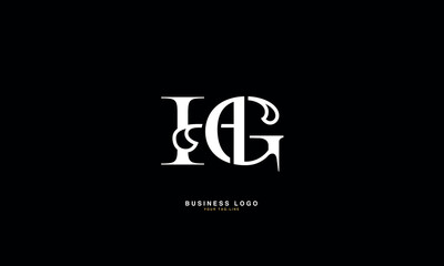 HG, GH, H, G, Abstract Letters Logo Monogram