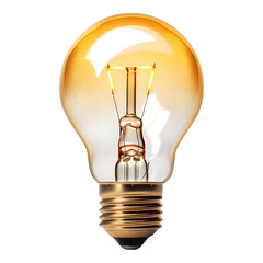 Glowing bulb isolated on transparent background