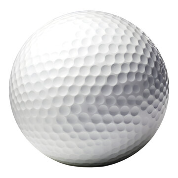 Golf ball isolated on transparent background