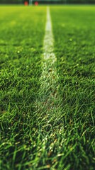 Fresh Green Grass in a Football Field