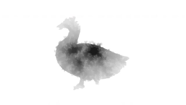 Animated ink blot forms the duck (This animation can be easily combined using the "Multiply" blend mode)