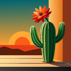 a cactus with a flower
Enhance your designs with this charming image of a cactus in bloom. The delicate beauty of the flower against the ruggedness of the cactus creates a unique scene full of natural