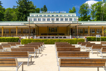 Fototapeta premium Luhacovice, picturesque spa town in Southern Moravia, Czech Republic