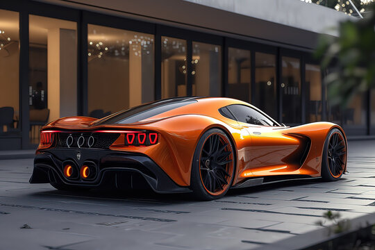 car, golden car, neon car, white car, black car, sports car wallpaper concept, new car launch, car, dark, sport, ai generated