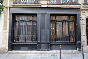 french storefront , old boutique facade