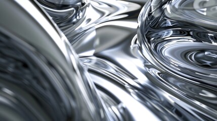 Liquid metal flowing into a glass vessel;
