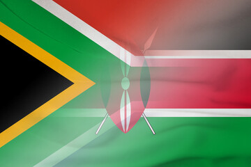 South Africa and Kenya official flag transborder contract KEN ZAF