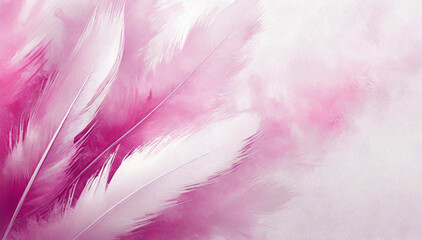 Pastelowe tło w różowe jasne pióra, tapeta