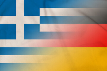 Greece and Germany national flag international negotiation DEU GRC