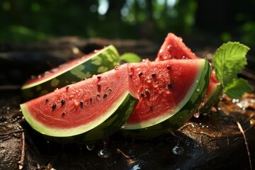 Watermelon and healthy sleep: a relaxing holiday in nature with vitamins