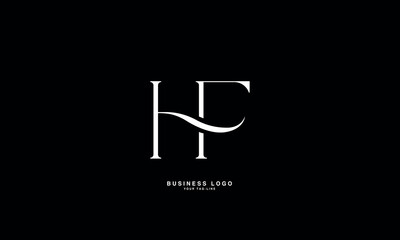 HF, FH, H, F, Abstract Letters Logo Monogram